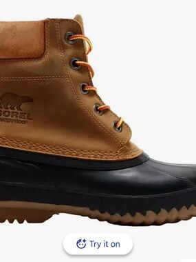 SOREL - Men's Cheyanne II Waterproof Insulated Winter Boot, Chipmunk, Black 11 M